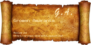 Gromen Amaranta névjegykártya